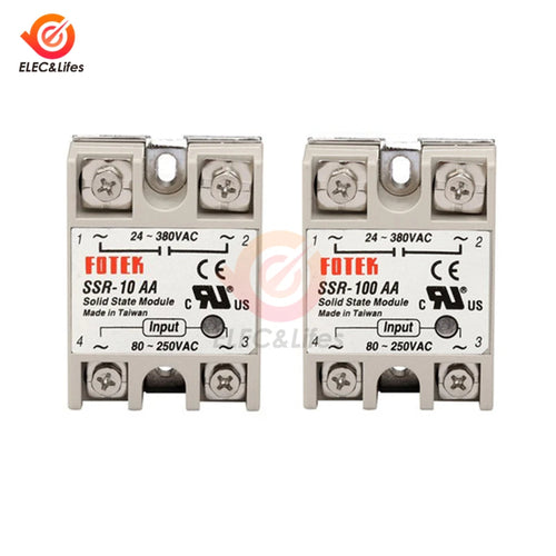 AC 220V Halbleiterrelais SSR-10AA SSR-25AA SSR-40AA SSR-60AA 10A 25A 40A 60A AC-gesteuertes AC SSR-Relais 80-250VAC auf 24-380VAC