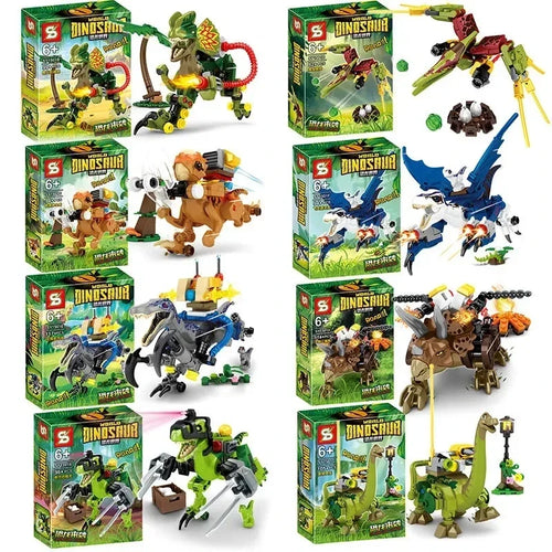 Prähistorischer Planet Jura-Ära Dinosaurier Ziegel Kompatibel Legodinosaur Entwicklungsspielzeug Baustein Ziegel Spielzeug Geschenke Junge