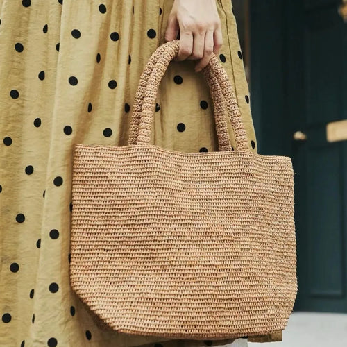 Handmade Crochet Straw Bag Tote Summer Raffia Beach Bags for Women Handbag Travel Woven Bucket Bag Designer Shoulder Bags Clutch
