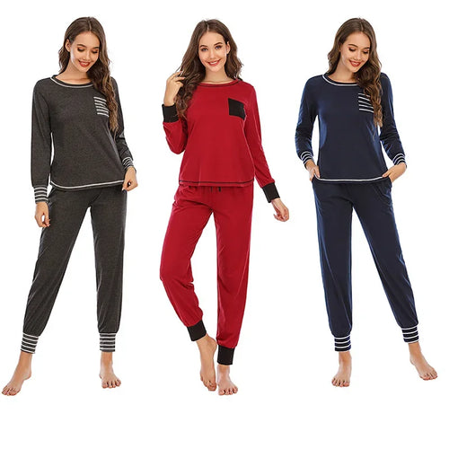Women Pajamas Set New Pigama Homewear Female Long Sleeve Cute Sleepwear Casual Pyjamas nightwear women