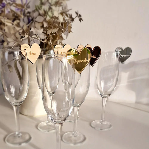 The Name Your Glass | Custom Engraved Acrylic Wine Charms Set