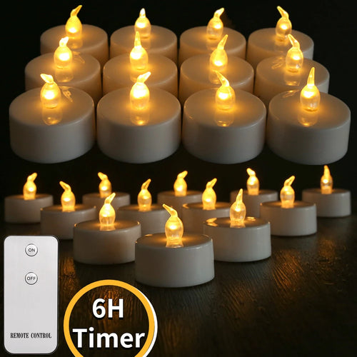 LED Tea Light With/Without Remote Flameless Flickering Candles Electronics Battery Operated Votive Light Home Table Party Decor