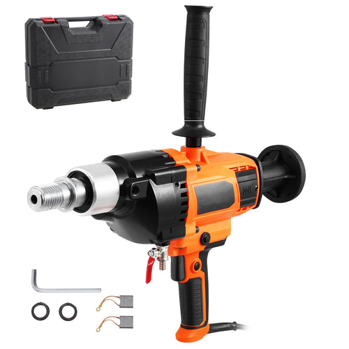 SucceBuy 2000W/2600W Handgeführte Kernbohrmaschine Bohrerdurchmesser Nass- und Trocken-Diamantkernbohrgerät Robuster Betonkernbohrer