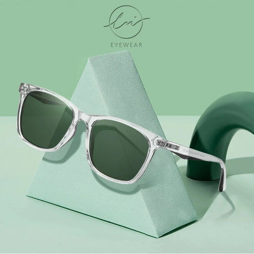 LM 2023 Polarisierte Sonnenbrille Herren Damen Mode Eckige Brille Transparenter Rahmen Damen Reise UV400 Brille Autofahrer Sonnenbrille