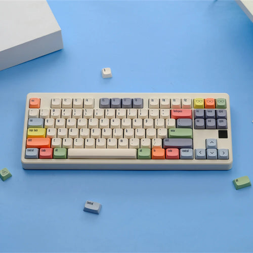 GMK Canvas Tastenkappen Dye Sub Tastenkappen XDA PBT für mechanische Tastaturen Gaming 75% Farbige Tastenkappen Wooting Minimalismus Retro Custom DIY