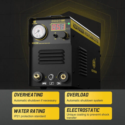 HZXVOGEN 50A IGBT Inverter Plasma Cutter 110V/220V Cutting Machine for Stainless Steel Aluminum Metal Portable Welding Equipment