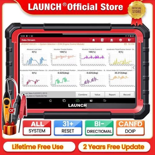 LAUNCH X431 PRO ELITE 8' inch Car Diagnostic Tools Auto OBD OBD2 Scanner CAN FD/DOIP ECU Coding Bi-Directional PK CRP919E BT