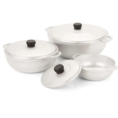 IMUSA 1,5/2,5/5,2qt Caldero aus Aluminiumguss 3er Set - 18/22/28cm
