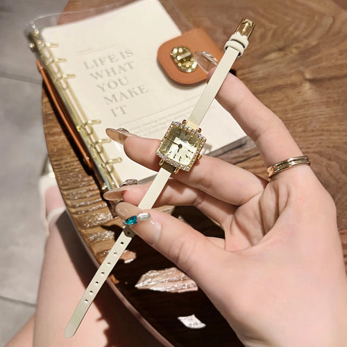 The Éclat | Rhinestone-Set Square Quartz Watch for Women