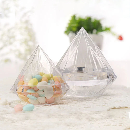 The Hive | Diamond-Shape Transparent Candy Box (12-Piece Set)