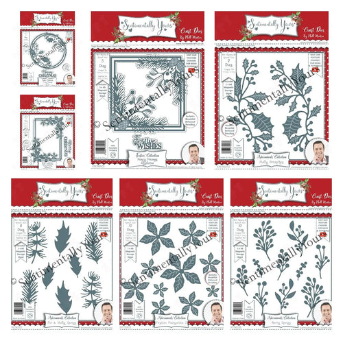 New Arrivals 2025 Christmas Metal Craft Dies Cutting Fancy Frames Holly For Diy Scrapbooking Make Cards Handmade Mold Embossing