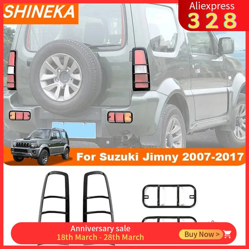 SHINEKA Car Tail Light Lamp Decoration Cover Rear Fog Light Lamp Trim Frame For Suzuki Jimny 2007-2017 Exterior Accessories