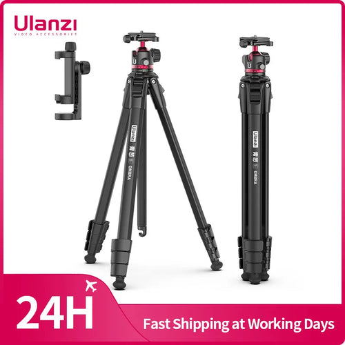 Ulanzi OMBRA Reisestativ Aluminiumlegierung Metall Outdoor Smartphone DSLR Kamera Stativ Einbeinstativ mit Arca Swiss Platte Kugelkopf
