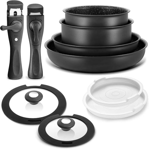 The Ember Line | 10-Piece Induction Cookware Set with Removable Handles