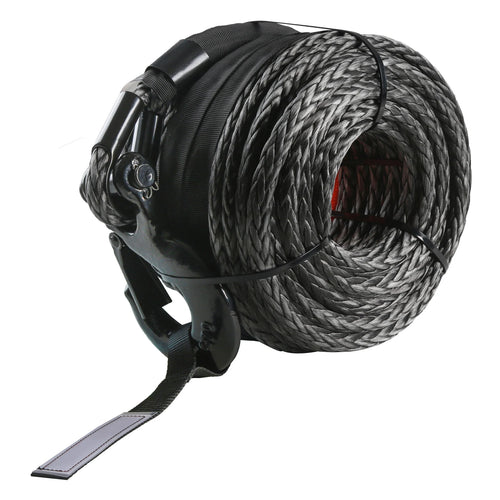 SucceBuy 26500/32000Lbs Synthetisches Windenseil LKW Boot Ersatzseil mit geschmiedetem Haken ATV Auto Outdoor Zubehör