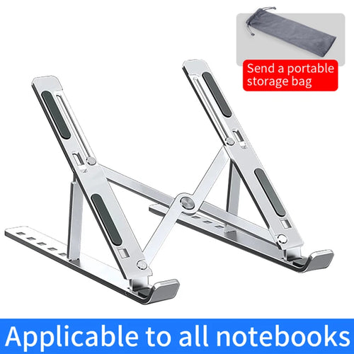 Aluminiumlegierung Laptop-Halterung Stand Verstellbar Faltbar Tragbar für Notebook Computer Halterung Heben Kühlung Halter Rutschfest
