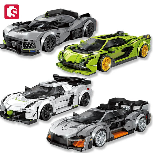 SEMBO Speed Sportwagen Bausteine MOC Rennwagen Modelle Auto Baukasten Kinderspielzeug für Jungen Weihnachtsgeschenk
