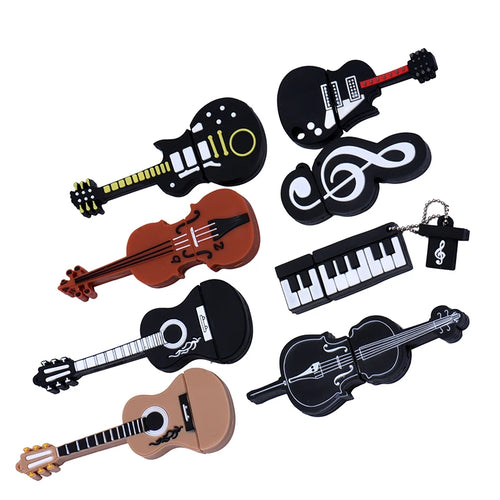 Guitar Series Creative Gifts USB 2.0 Flash Drive Real Capacity Pen Drive 64GB/32GB/16GB/8GB/4GB Memory Stick Pendrive U Disk