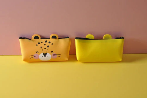 Leopard Soft Silicone Pencil Pouch Cosmetic Pouch