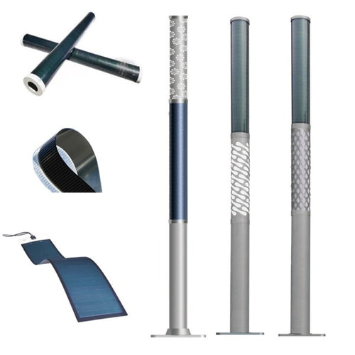 20W LED Laterne Solar Wrap Pole vertikales Solarlicht 2FSG039