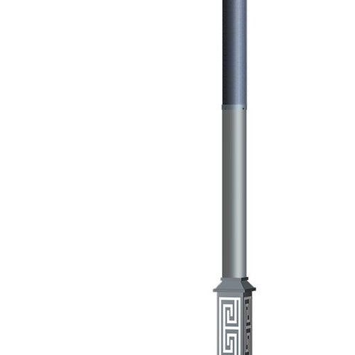 25-30W LED solar Lantern light with flexible solar panel wrapped on pole design 2FSG036