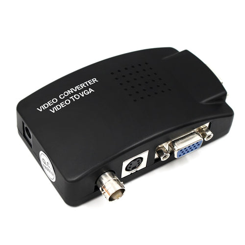 BNC VGA Composite S-Video to VGA Converter Video Converter VGA Output Adapter Digital Switch Box for PC Mac TV Camera DVD DVR