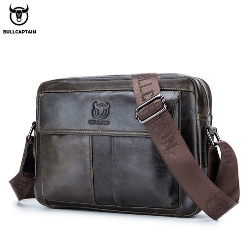 BULLCAPTAIN new 2020 leather shoulder bags men's diagonal bages is a business briefcase large capacity casual handbag's