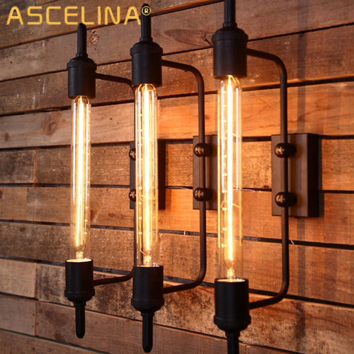 Industrial vintage wall light bra iron loft lamps bedroom corridor bar aisle warehouse restaurant pub cafe wall lamp wall sconce