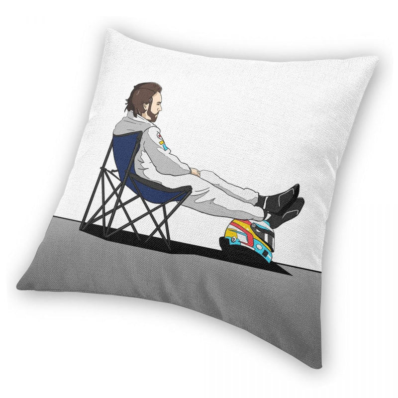 Formula 1 Fernando Alonso Deckchair Pillowcase Polyester Linen Velvet Printed Zip Decor Car Cushion Cover