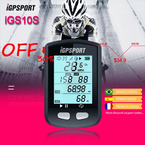 iGPSPORT iGS10 S GPS Enabled Bike Bicycle Computer iGPS 10s Road / MTB Wireless Speedometer Odometer