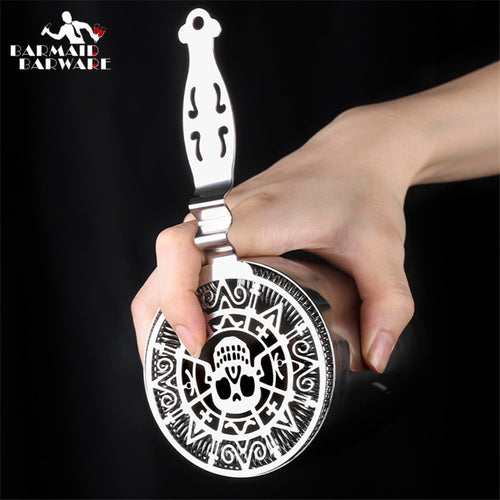Skull And Mechanical Watch Bar Strainer Sprung Cocktail Strainer Stainless Steel Deluxe Strainer Bar Tools
