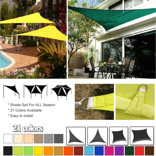 Waterproof Sun Shelter Triangle Sunshade Protection Outdoor Cover Garden Patio Pool Shade Sail Awning Camping Sun Shade 420D