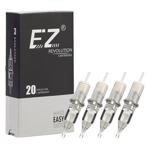 EZ Revolution Tattoo Needles Cartridge Round Liners #10 0.30mm L-Taper 5.5mm for Cartridge Tattoo Machine & Grips 20PCS/Box