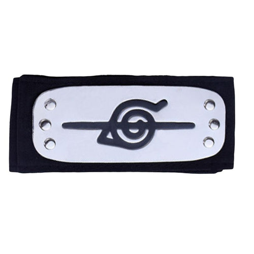 Adult Kids Headband Japanese Anime Logo Metal Plated Hairband Forehead Protector M3GF
