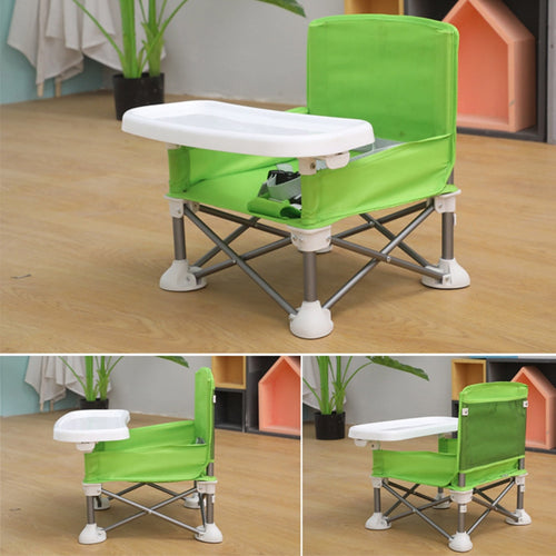 Eating Portable Foldable Baby Aluminum Alloy Beach With Tray Lawn Children Dining Chair Camping Travel Adjustable Strap