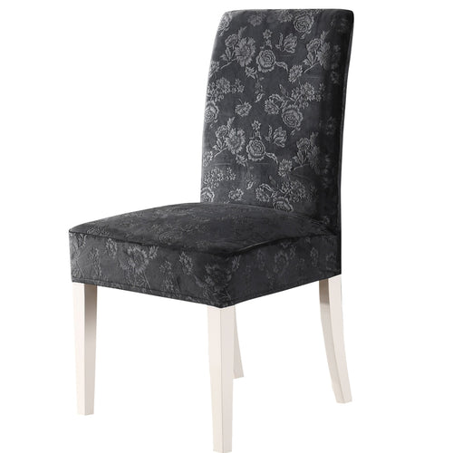 Crystal Velvet Chair Cover High-end Fabric Hotel Living Room Wedding Banquet Cushion Cover Universal Size Elastic Chair Cover