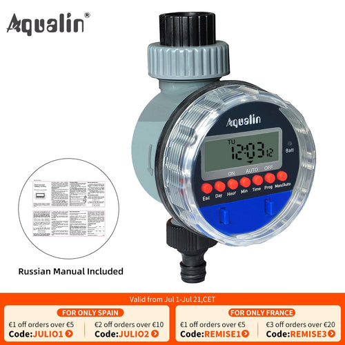Automatic LCD Display Watering Timer Electronic Home Garden Ball Valve Water Timer For Garden Irrigation Controller#21026