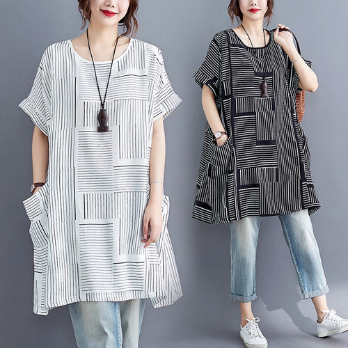 Plus Size plus Size 200 Jin Dress 2021 Summer New Style Fat Girl Slimming Loose Casual Mid-Length T-shirt Skirt Women