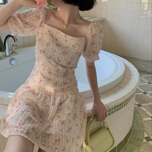 chiffon summer women floral dress 13086#