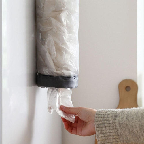 Kitchen Plastic Mesh Dispenser Organizer Trash Bags Holder Trash Bag Storage Bag Garbage Bags