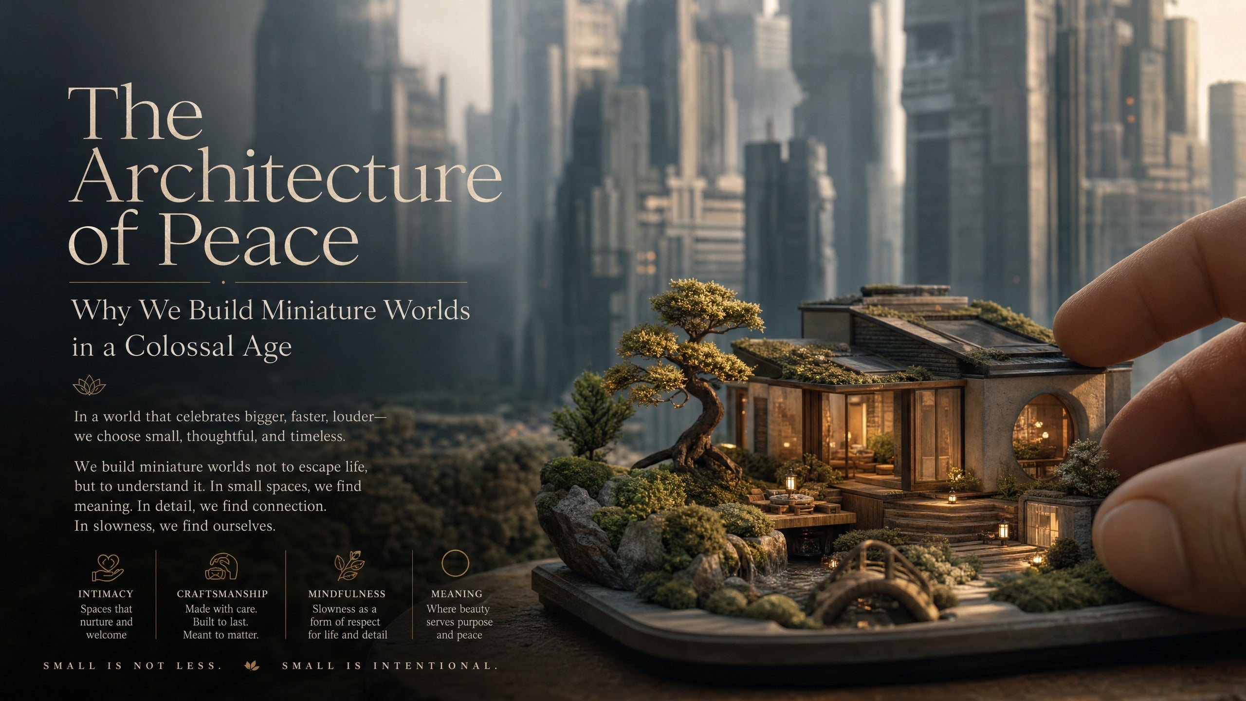 The Architecture of Peace: Why We Build Miniature Worlds in a Colossal