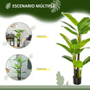 Homcom Artificial Banana Tree 150 cm with Pot and 18 Leaves for Home Decoration