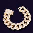 The Sovereign | 23mm Miami Cuban Chain Bracelet in AAA Zirconia