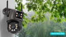 4K 8MP HD WLAN PTZ Kamera Outdoor 4MP Dual-Objektiv Dual-Bildschirm KI Auto-Tracking IP Kamera CCTV Audio Videoüberwachung P2P iCSee