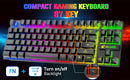 T87 Wireless Keyboard Mouse Set, Rainbow Backlit 2.4G Rechargeable Gaming Keyboard 2400DPI Optical Gaming Mouse with Mouse Pad