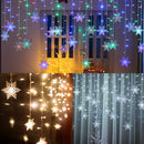 The Aurora Curtain | 4M LED Snowflake Icicle Light Garland