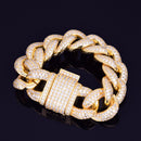 The Sovereign | 23mm Miami Cuban Chain Bracelet in AAA Zirconia