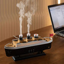 250ml Titanic Schiff Modell Luftbefeuchter Ätherisches Öl Diffusor Quallen Rauchring Spray Aroma Diffusor Nachtlicht für Zuhause