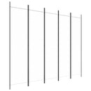 White 5-Panel Divider 250x200 cm Fabric Home decoration products, partition screens, privacy screens