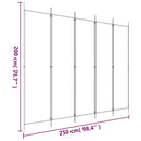 Divider with 5 Anthracite Panels 250x200 cm Fabric Home decoration products, partition screens, privacy screens